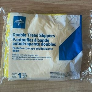 New Medline Unisex Hospital Socks Non Slip Yellow Size XL